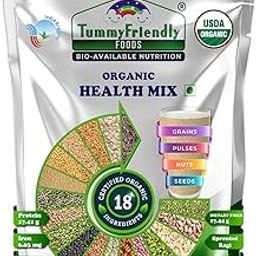 TummyFriendly Foods Certified Organic Health Mix Powder For Adults Organic| Health Mix Powder For Women, For Kids with Sprouted Ragi Powder, Green Moong, Oats, Nuts, Seeds | MultiGrain Health Mix Powder | Millet Health Mix | 800g-22