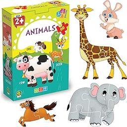 The Book Tree Animal Puzzle for Kids - 60 Piece Animals Jigsaw & Toddler Puzzles,Educational Toy for Cognitive Development | Fine-Motor Skills | Age 2+ by Majestic Book Club-16