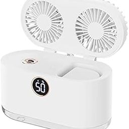 FIERRE SHANN® Double-Head Air Fan | Mini Air Conditioner with Night Light, Humidifier & Digital Display | Portable Smart Air Cooler-image-50