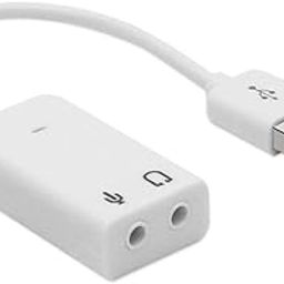 White 2.0 Virtual 7.1 Channel External USB Audio Sound Card Adapter Sound Cards for Laptop PC Mac with Cable-18