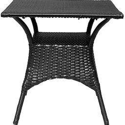 OUTAREA Patio Square 1 Outdoor Table, Garden Patio Coffee Table Set, Balcony Wicker Furniture with 1 Table Only, Furniture for Outdoor Indoor Terrace (24 * 24 cm, Black)-27
