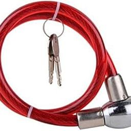 meenu arts Cable Lock for Bike, Helmet, Cycle & Luggage (Multipurpose Uses) Colour-Red.-image-39