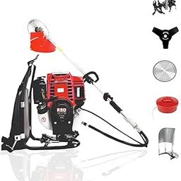 RBD 50cc Backpack Brush Cutter Petrol Engine 4 Stroke Back Pack Crop Cutter Machine Heavy Duty 80 Teeth, 3 Teeth and Tap & go Blades & Tiller for Crop, Grass, Garden, Lawn Cutting,-31
