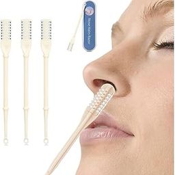 HANNEA® 3Pcs Manual Nose Hair Trimmer for Women, Portable Nose Trimmer for Man, Handheld 360-Degree Rotating Double Head Nose Hair Remover, 2 in 1 Nose Hair Trimmer for Women Man - Nose Cleaner Tool-image-11