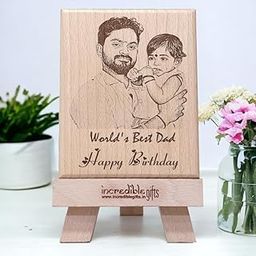 Incredible Gifts India GFTBX Customized Engraved Wooden Photo Frame For Dad Birthday (5X4 Inches, Wood), Tabletop Rectangular-image-16