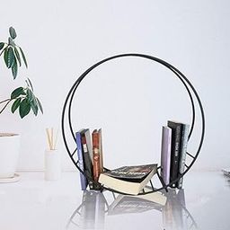 INDIDECOR 567863 Floor mounted Metal Magazine Holder, Metal Magazine Holder, Bookcase Decorative Grid - Black-image-15