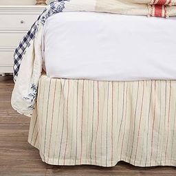 Piper Classics Betsy Stripe Twin Bed Skirt, 16" Drop, Split Corners, Farmhouse, Patriotic, Primitive Americana-image-56