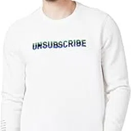 spykar Men White Blended Slim Fit Full Sleeve Round Neck Plain Sweatshirt-picture-46