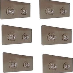 Glitzn Strong Self Adhesive Magic Sticker-Kitchen Hanging Racks Magic Sticker,Tissue & Towel Rack Hanging Adhesive Sticker - Only Sticker Pack of 6 Pcs-picture-21