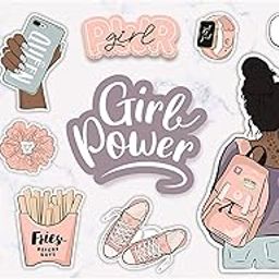 Vinyl Cartoon Girly Lady Boss Stickers for Decorating and Organizing Journal Planner (Pack of 4, A4 Size Sheets)-16
