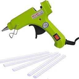 GLUN20W 20WATT MINI Green 7 MM HOT MELT Glue Gun with 5 Sticks (Green, 5)-2
