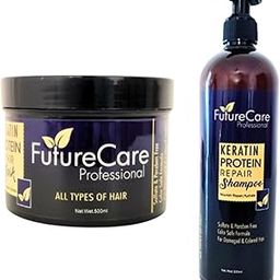 FUTURECARE PROFESSIONAL Keratin Infused Shampoo and Hair Mask Combo 500ml + Best Shampoo and Mask for Hair Straightening, Smoothing, and Professional Care, Enriched with Keratin for Smooth-image-84