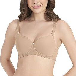 Women Padded Non Wired Full Coverage Seamless Essential Wirefree T-Shirt Bra-image-37