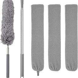 Retractable Gap Dust Cleaner With 55' Long Handle, Under Appliance Brush, Washable Microfiber Hand Duster for Household Bed Sofa Furniture, Clean Fur Hair, Wet and Dry-image-99