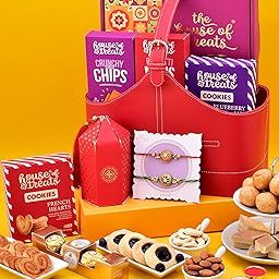 Hyperfoods® Rakhi Set of 2 Rakhi for Brother Rakhi Gift Hamper Rakhi Hamper for Brother Rakhi Set of 2 Rakhi Gifts Rakhi for Brother Set of 2 Sweets Snacks Cookies Honey & Leaf Rakhi Pack of 2-image-58