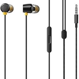 Lynacz Original Buds 2 Wired in Ear Earphones with Mic (Black) BH694-18
