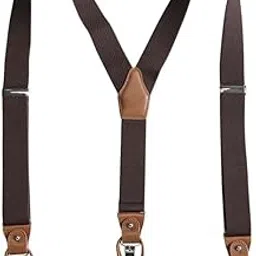 chuongkaiye Men's Two Layer Adjustable Suspenders Three Clip Adult Trousers Support Braces-picture-20