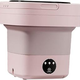 MERISHOPP Foldable Mini Washing Machine 6.5L 3 Models Powerful for Travel Dorm Laundry Pink-image-33