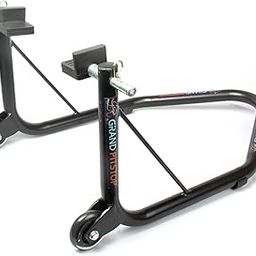 Grand Pitstop Universal Rear Paddock Stand for Motorcycle with Swingarm Rest for Triumph (Dismantable with Skate Wheels, Black, Motorcycle Weight Up to 350 Kgs)-image-20