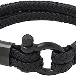 Bracelets for Men and Boys | Black Leather Bracelet for Men | Accessories Jewellery for Men | Birthday Gift for Men and Boys Anniversary Gift for Husband-image-16