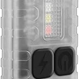 Mini Keychain Flashlights High Lumens, EDC Flashlight Rechargeable with Red UV Blue Light & Tail Magnet, 900 Lumens Led Pocket Small Powerful Flashlights for Camping, Emergencies,Everyday Carry, IP65-15