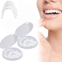 Teeth Brace Cover Instant Smile Teeth Veneers Beautiful Smile Dentures Veneers Fake, Veneers Dentures Socket for Women and Men, Dental Veneers for Temporary Tooth 2pcs Repair-16