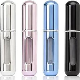 Utilome Portable Refillable Perfume Atomizer Bottles - 5ml Mini Travel Spray Containers, Easy to Fill and Carry, Multicolor & Black, Ideal for Perfume, Cologne, Aftershave 4PCS-picture-41