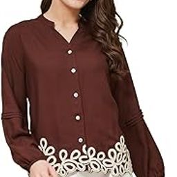 Women's Stylish Embroidered Casual Shirt(320-JT)-image-40