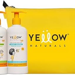 Yellow Naturals Kids Lotion & Curly Hair Shampoo & Yellow Pouch|Hydrate Fun (White)-image-36