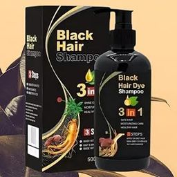3-in-1 Black Hair Dye Shampoo, 300g, Natural Hair Colouring and Moisturising Formula-9