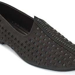 Men’s Vegan Leather Ethnic Juttis for Kurta, Sherwani Breathable Slip-On Mojari | Stylish & Comfortable Handcrafted Ethnic Footwear for Men | Durable Soft Sole Shoes for Man-image-6