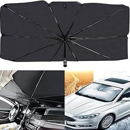 Car Windshield Sun Shade Umbrella Car Umbrella For Windshield Sun Protection Foldable Car Sunshades Reflect And Protect Vehicle From UV Sun And Heat, Easy To Use/store, 56 in x 31 in, Fit Most Vehicle-picture-15
