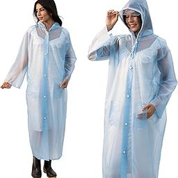 Lifelong Women's Raincoat | 100% Waterproof | Lightweight One-Piece Girls Raincoat with Hood, Side Pocket, Snap Buttons | Portable Travel Raincoat for Hiking, Trekking, Camping (M, Sky Blue)-image-98