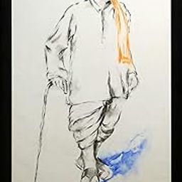 Turban Man (Acrylic Painting By Sanjoy Mal)-image-86