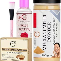 Herbal Face Spa Set ? Multani Mitti with Soap, Rose Water & Brush for Skin Radiance Anti-Ageing Herbal Soap | With Natural Essential Oils for Glowing Skin & Hydration-image-98