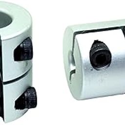 INVENTO 2Pcs 6x10mm Motor Jaw Shaft Coupler Aluminum 6mm to 10mm Rigid Self Centering Coupling for 3D Printer Z Axis Nema 17 Stepper Motor DIY-25