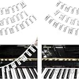 HASTHIP® Piano Stickers for 88 Keys Practicing Removable Keyboard Notes Label Digital Guides Note Labels for Beginners Box Packing 2PCS-image-23