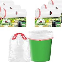 Shalimar Premium Drawstring Garbage Bags (Lavender Fragrance) Size 19 X 21 Inches (Small) 180 Bags (6 Rolls) Dustbin Bag/Trash Bag - White Color-image-93