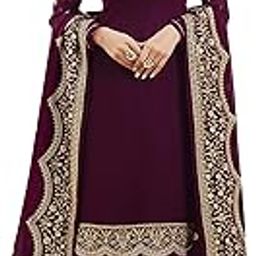 Women Georgette Anarkali Knee-Length Gown(LT-5_Wine_Free Size)-picture-13