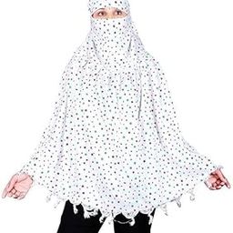 AKEEVA ladies face protection cotton scarf, protection from uv rays, scarf of cotton, cotton face mask for summer, white hijab for girls, two wheeler scarf for ladies-image-64