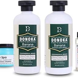 Donoka Professional Hair Care Set | Banana Protein Shampoo | Hair Mask | Serum and Hair Spa Treatment | 4 Items-image-92