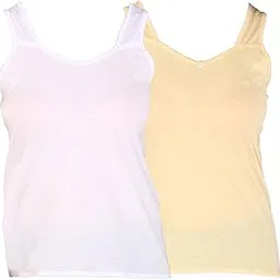 bralux Womens Half Slip Cotton Hosiery Camisole, Nancy - White, Skin - Set of 2-picture-14