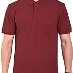 T-Shirt for Men's Polo Neck, Half Sleeves Casual Tshirt | Cotton Matty Plain T Shirt for Men-image-51