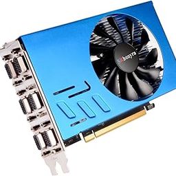 SRhonyra 6 Monitor Video Card VGA Outputs Radeon R7 350 Graphics Card 128-Bit GDDR5 2GB Multiple Displays Card 6VGA GPU pci_e_x16 Bus Powered-18