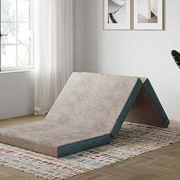Springwel Body Cloud 2, 3 fold Portable PU Foam Mattress, Travel Comfort in Single Size, Medium Firmness, Lightweight, Easy to Move, and Optimal Comfort, Multi-use, Convenient Portable, Grey-6