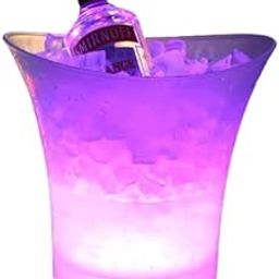 LED Ice Bucket 7 Colours Gradient Changing Luminous Plastic Champagne Wine, Whisky Drinks Cooler Bucket, 5 L Beer Wine Ice Bucket for KTV Clubs Bar Home Wedding Party-image-2