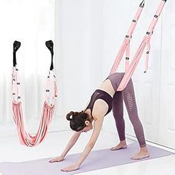 Kresal Yoga Stretching Strap, Adjustable Height Leg Stretcher Waist Back Stretch Band Aerial Yoga, Anti-Gravity Inversion Exercises Door Flexibility Tensile Trainer for Rehab Pilates Dance Splits-17