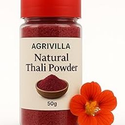 Agrivilla 100% Pure Organic Hibiscus Powder, Natural Thali For Hair Growth & Hair Mask Natural care from nature Pure Hibiscus Flower 50g-image-19