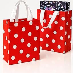 JOURNEY JOY Fabric 12Pcs Small Return Gift Bags Birthday Party For Kids-Gift Covers For Return Gifts,Small-Hand Bag For Kids-Birthday Return Gifts For all Kids Age,RED N BLUE (POLKA DOT)-picture-15