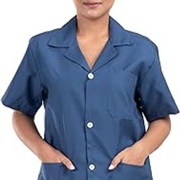 HOSPRIQS Sigma Lab Coat For Chemistry Lab Students With 1 Chest Pocket & 2 Bottom Pockets - Ideal for Students/Technicians/Professionals (Medium, Peacock Blue)-picture-7